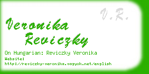 veronika reviczky business card